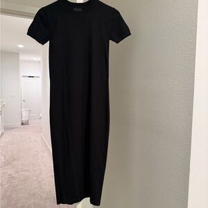 Hatch Black Midi Maternity Dress